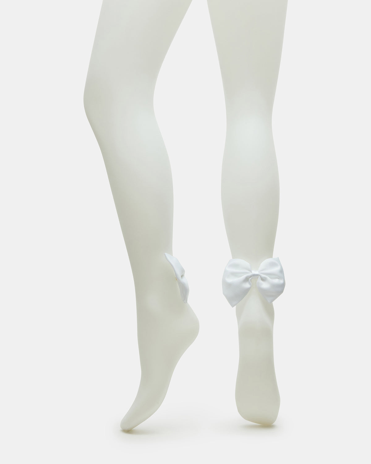 Steve Madden BRIDAL BOW TIGHTS Sheer White Women's Footed Tights