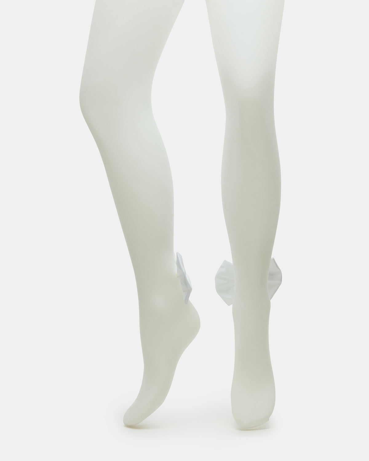 Steve Madden BRIDAL BOW TIGHTS Sheer White Women's Footed Tights