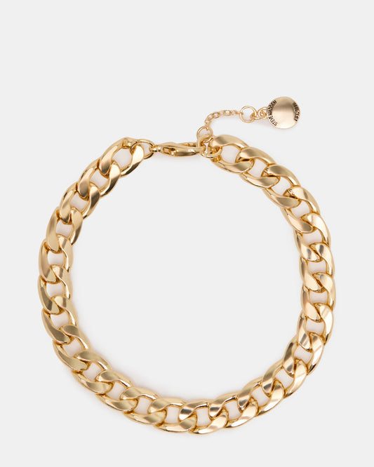 Steve Madden LINK CHAIN ANKLET Gold Women's