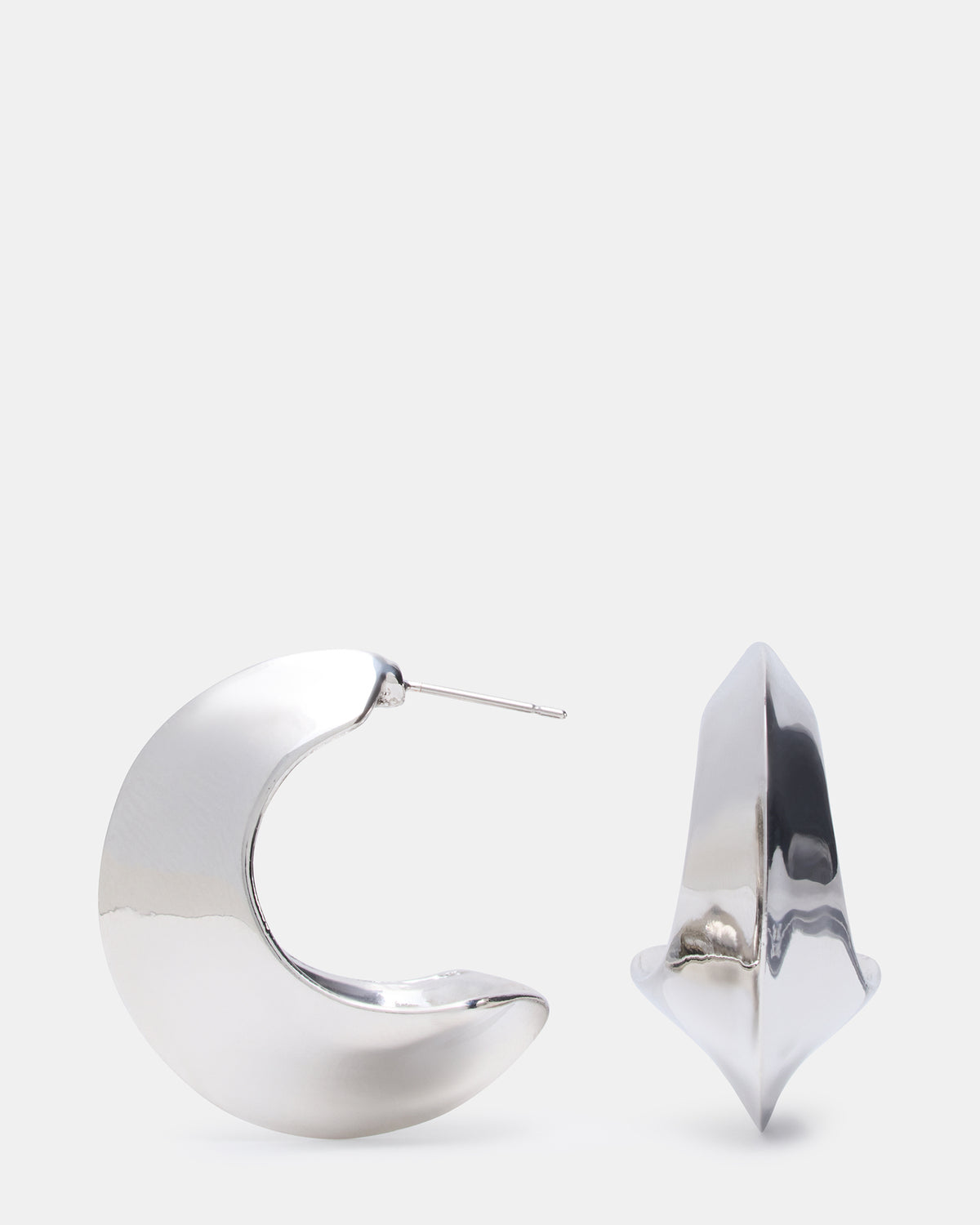 Steve Madden CRESCENT EARRINGS SILVER Women's Earrings