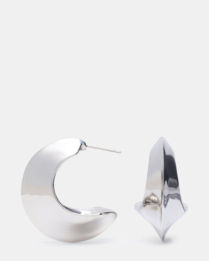 Steve Madden CRESCENT EARRINGS SILVER Women's Earrings