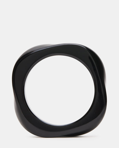 Steve Madden CURVED RETRO BRACELET Black Women's Bangle Bracelet