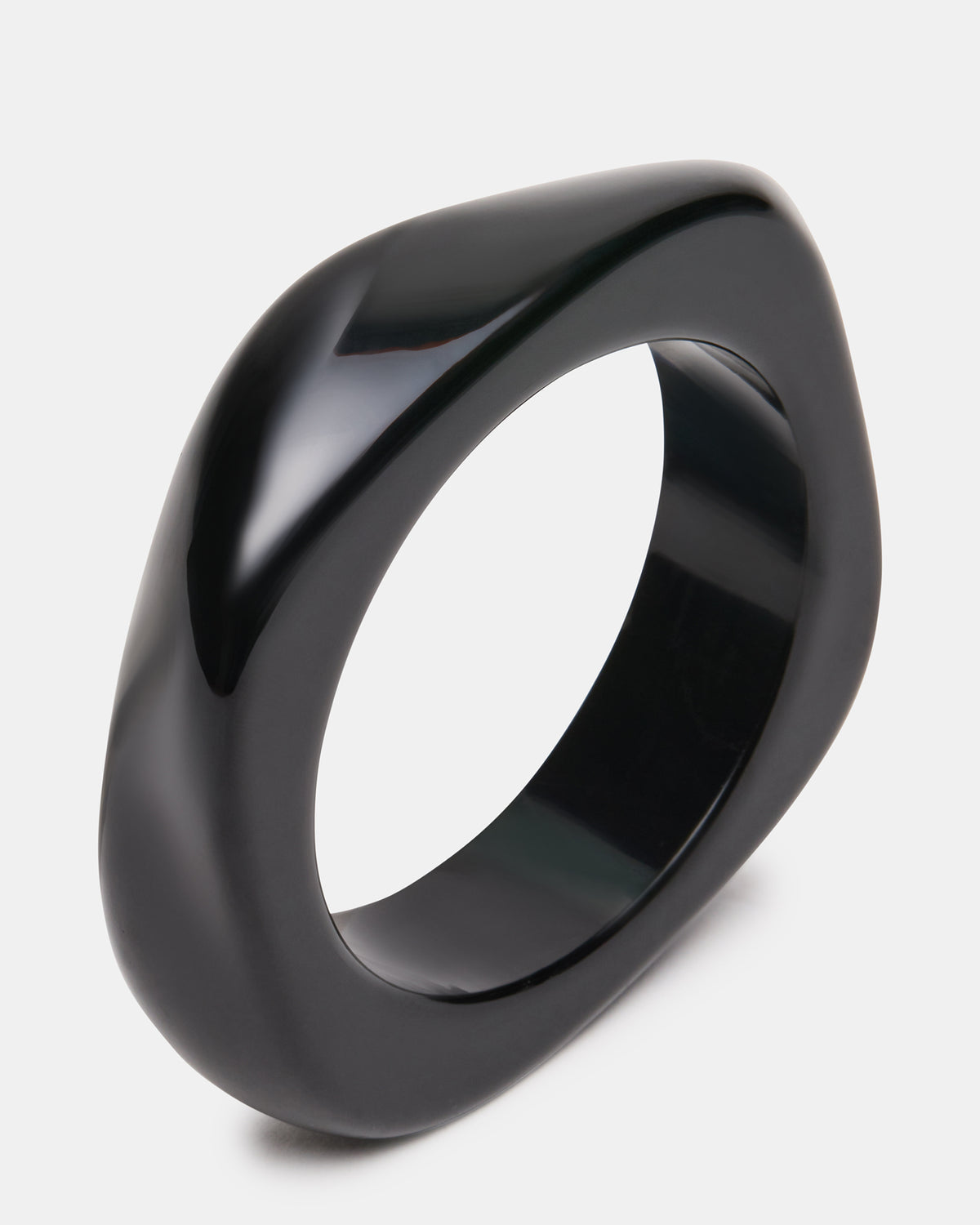 Steve Madden CURVED RETRO BRACELET Black Women's Bangle Bracelet