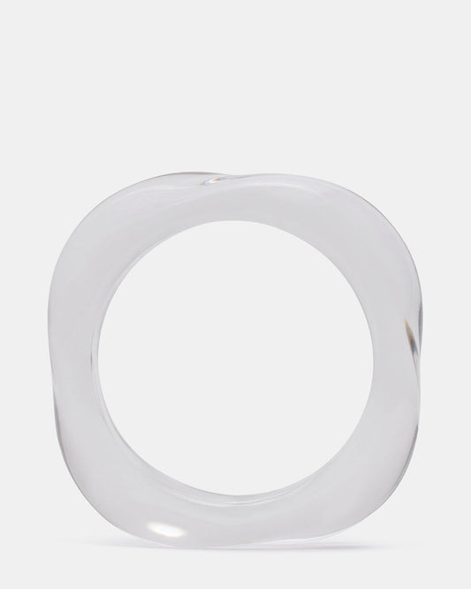 Steve Madden CURVED RETRO BRACELET Clear Women's Bangle Bracelet