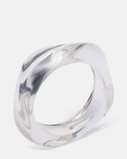 Steve Madden CURVED RETRO BRACELET Clear Women's Bangle Bracelet