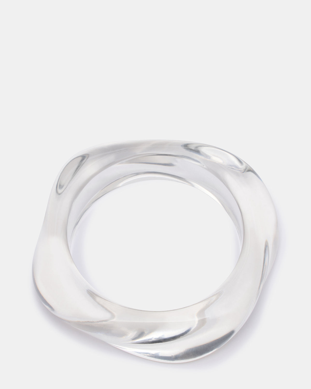 Steve Madden CURVED RETRO BRACELET Clear Women's Bangle Bracelet