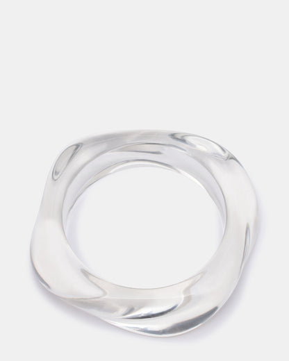 Steve Madden CURVED RETRO BRACELET Clear Women's Bangle Bracelet