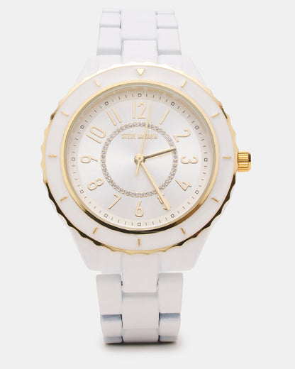 Steve Madden WOMEN'S STAINLESS STEEL WATCH White Women's Watch