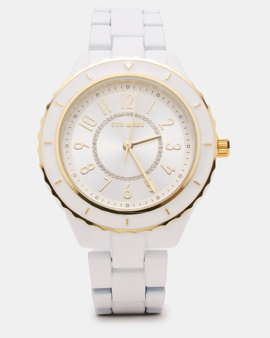 Steve Madden WOMEN'S STAINLESS STEEL WATCH White Women's Watch