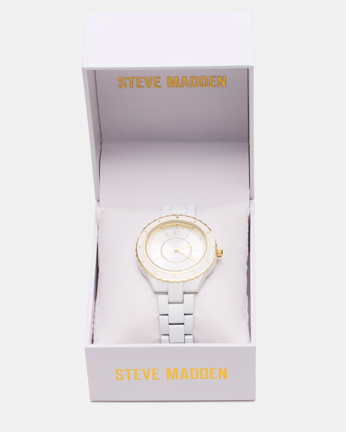 Steve Madden WOMEN'S STAINLESS STEEL WATCH White Women's Watch