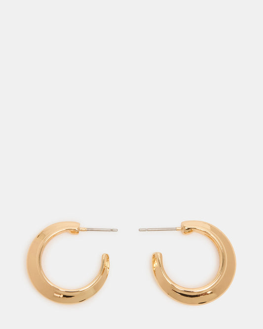Steve Madden SMALL HOOP EARRINGS GOLD Women's Chubby Small Hoop Earrings