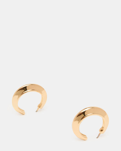 Steve Madden SMALL HOOP EARRINGS GOLD Women's Chubby Small Hoop Earrings