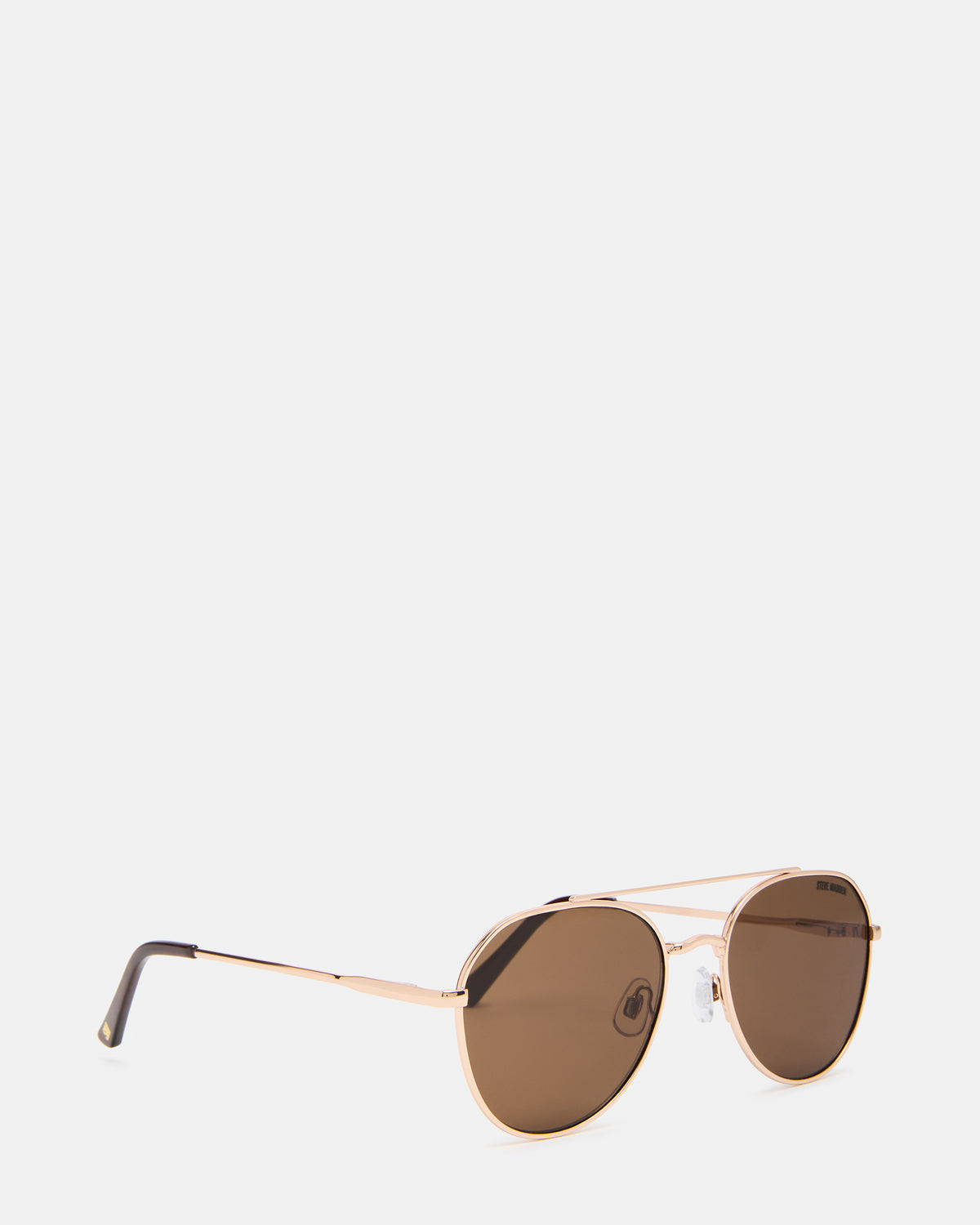 Steve Madden AYDIN Gold Solid Brown Gold Frame Sunglasses