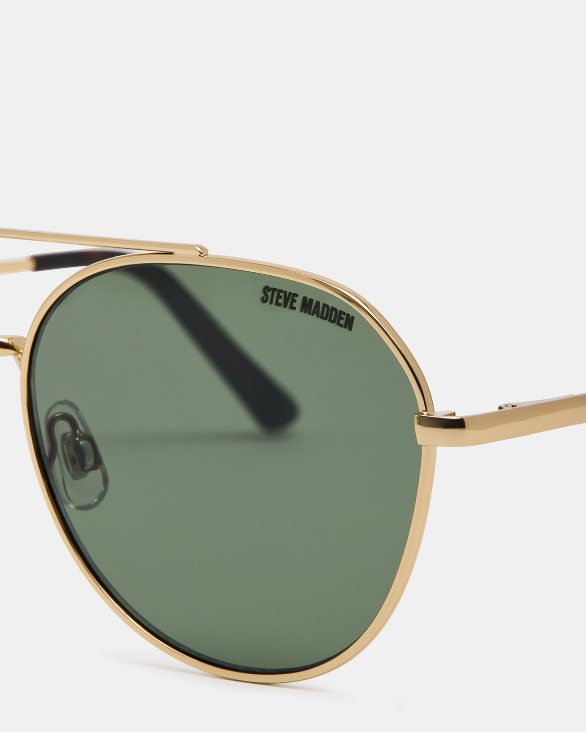 Steve Madden AYDIN Gold Solid Green Gold Frame Sunglasses