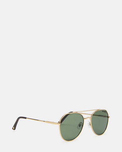 Steve Madden AYDIN Gold Solid Green Gold Frame Sunglasses