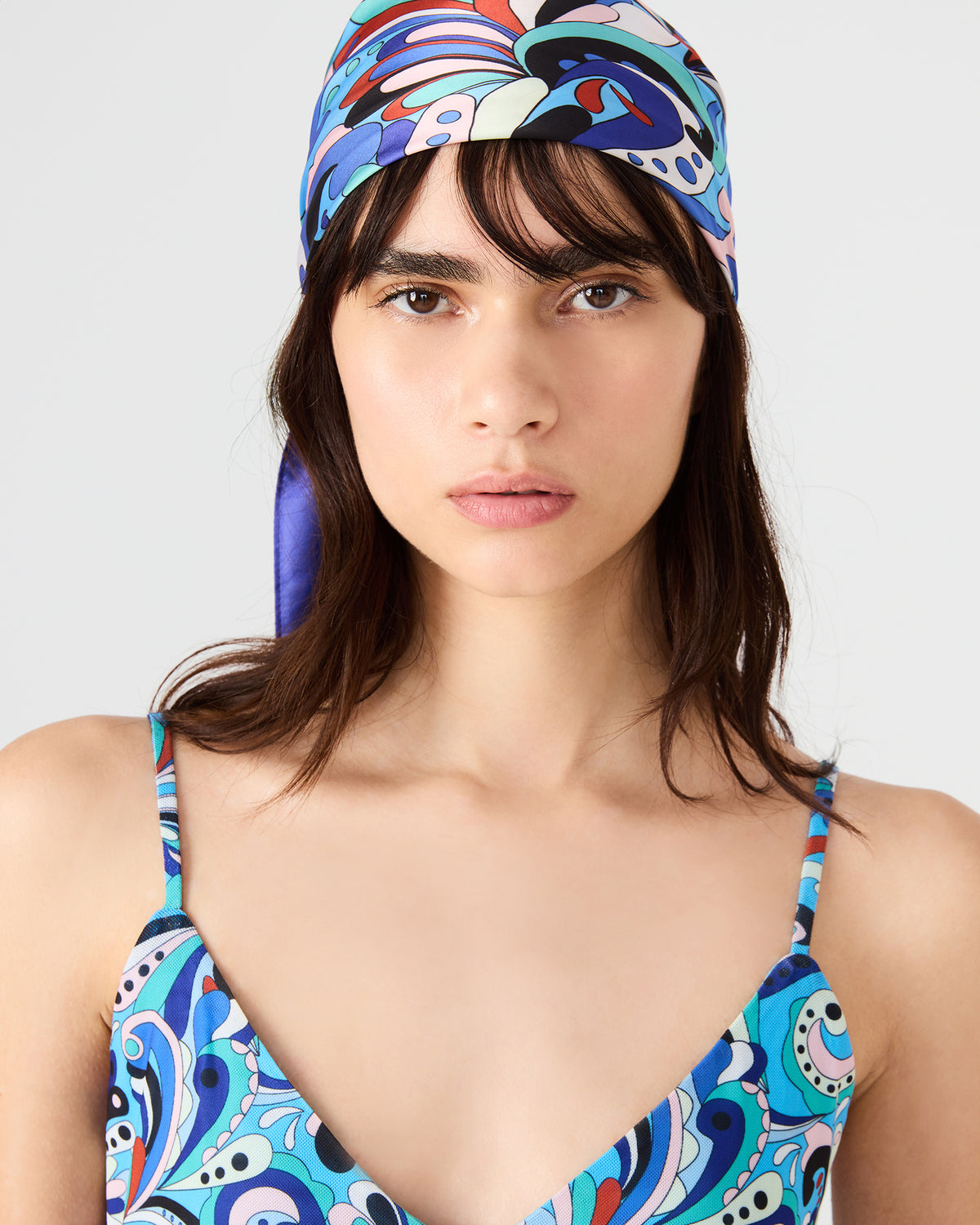 Steve Madden BLUE PRINTED SCARF Women's Resort Scarf