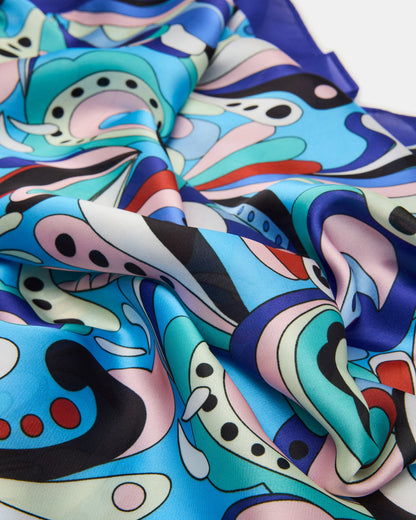 Steve Madden BLUE PRINTED SCARF Women's Resort Scarf