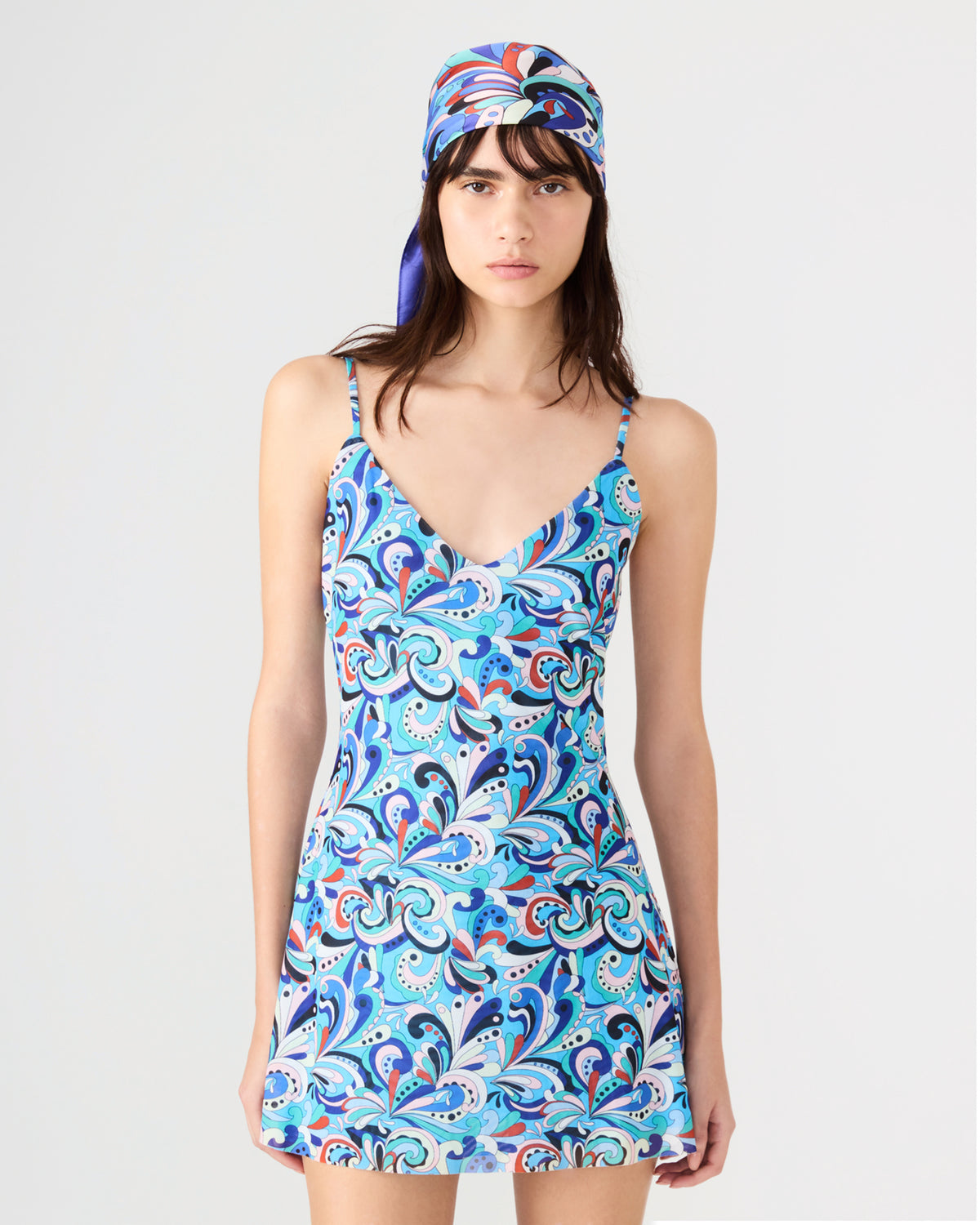 Steve Madden BLUE PRINTED SCARF Women's Resort Scarf