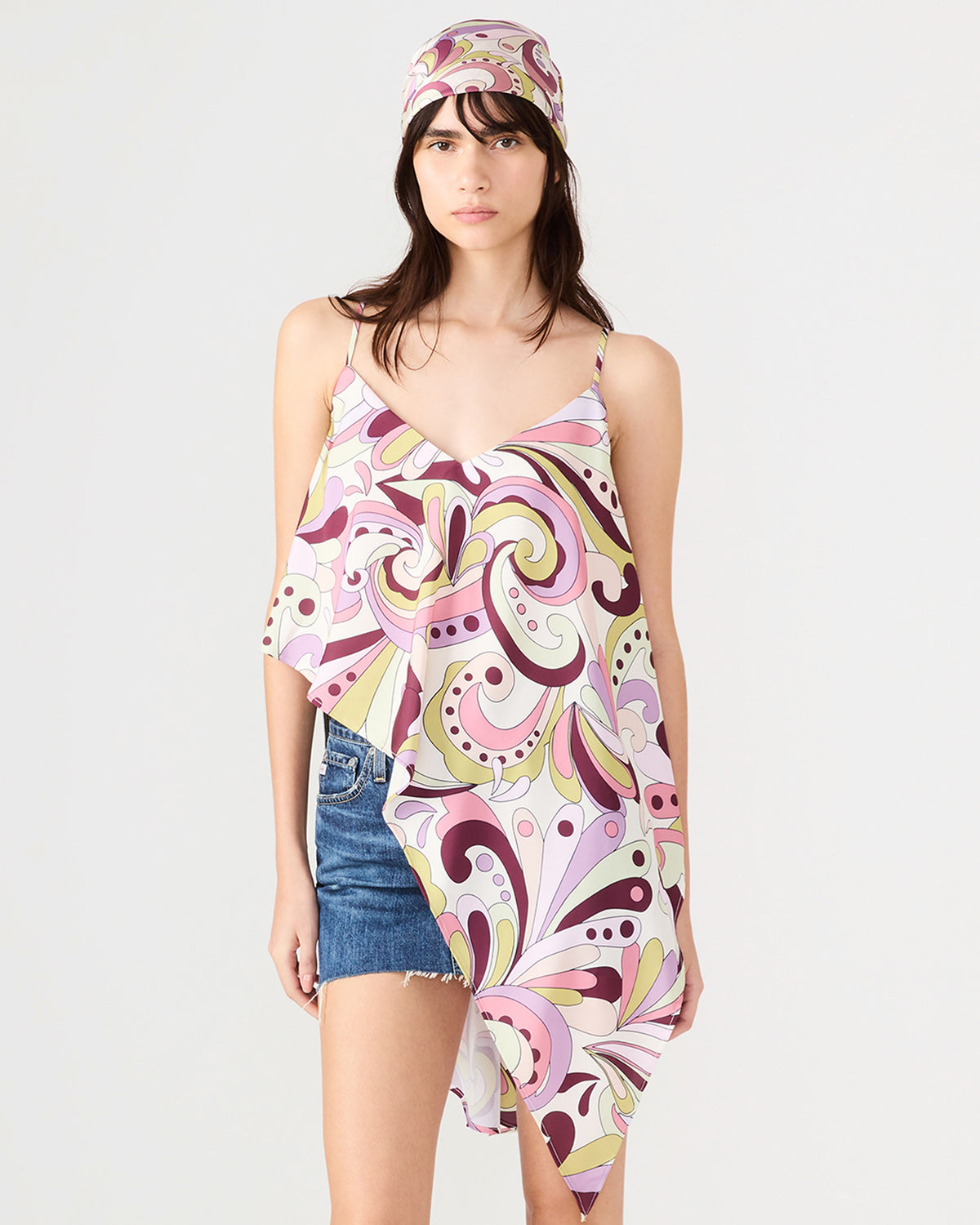 Steve Madden LAVENDER PRINTED SCARF Women's Resort Scarf
