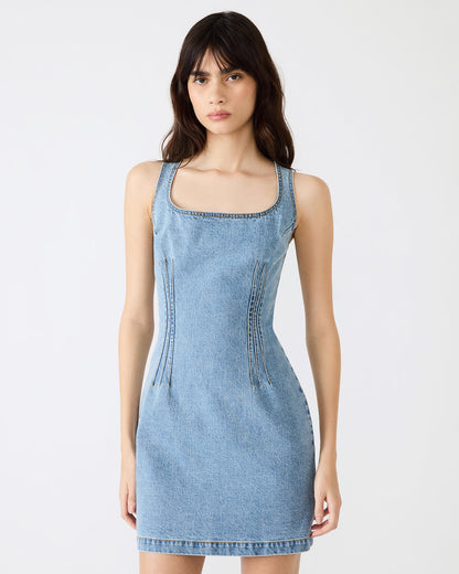 Steve Madden NOELLE Forever Blue Denim Mini Women's Dress