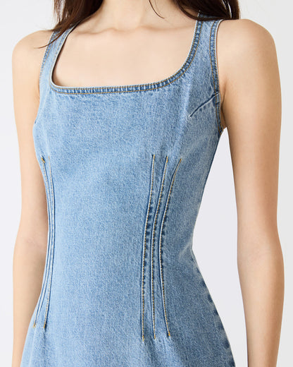 Steve Madden NOELLE Forever Blue Denim Mini Women's Dress