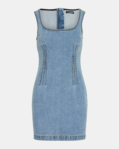 Steve Madden NOELLE Forever Blue Denim Mini Women's Dress