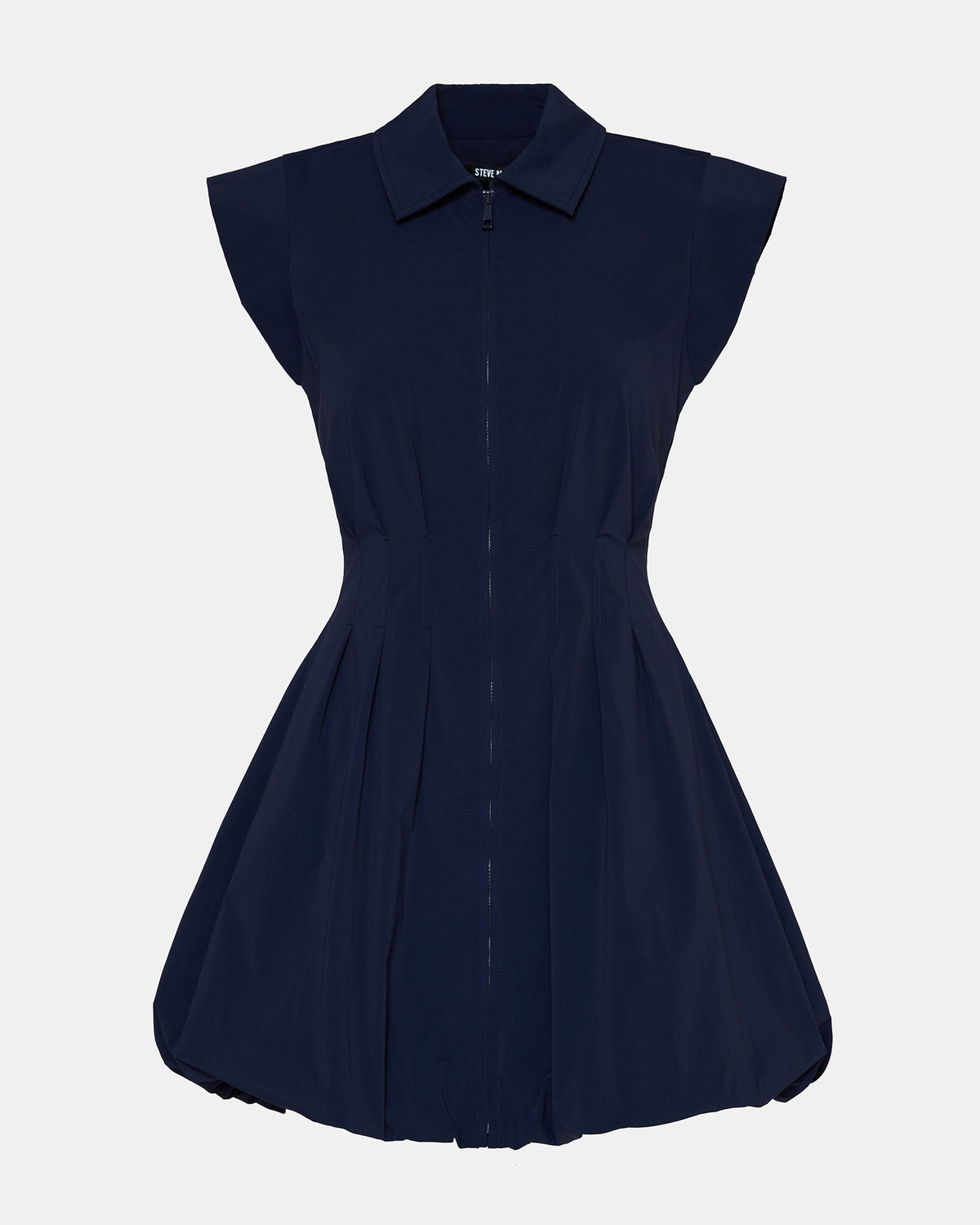 Steve Madden DYANNE Marine Women's Zip-Front Bubble-Hem Dress