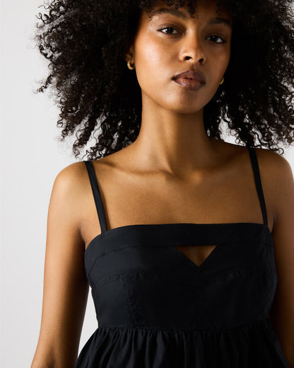 Steve Madden MEADOW Black Mini Cut-Out Flowy Dress
