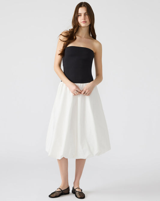Steve Madden OLIVER Dress Smoke Strapless Midi Bubble Dress | Women's Dresses