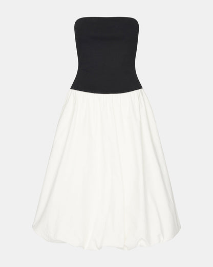 Steve Madden OLIVER Dress Smoke Strapless Midi Bubble Dress | Women's Dresses