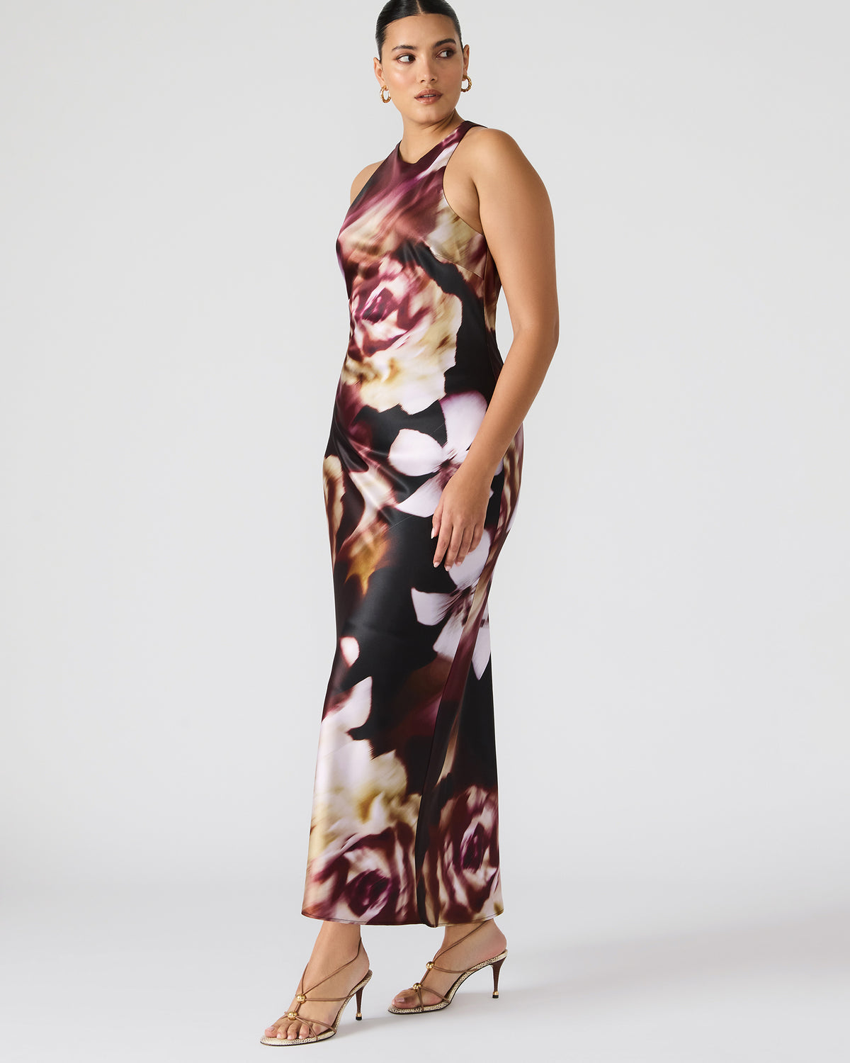 Steve Madden JAIDAN Mesa Rose Maxi Floral Print Flowy Women's Dress