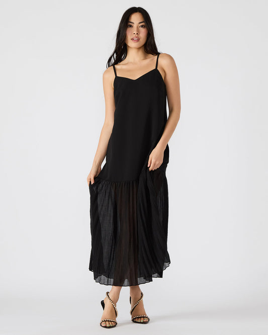Steve Madden EMBER Black Flowy Sheer Maxi Women's Dress
