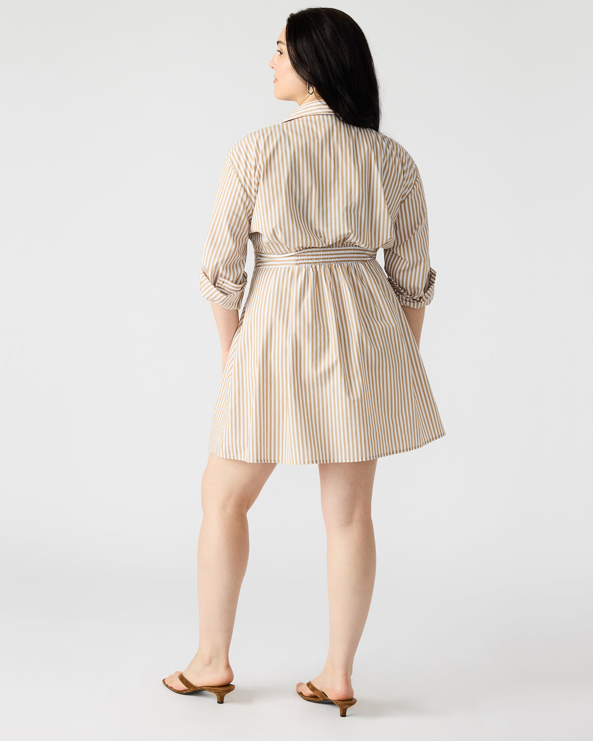 Steve Madden ARIA Taupe Women's Button-Up Mini Dress