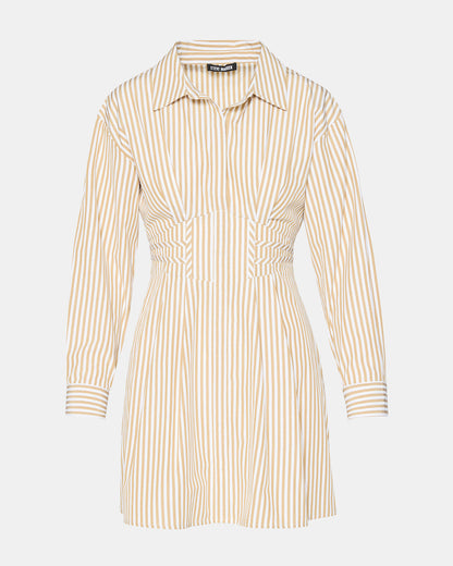 Steve Madden ARIA Taupe Women's Button-Up Mini Dress