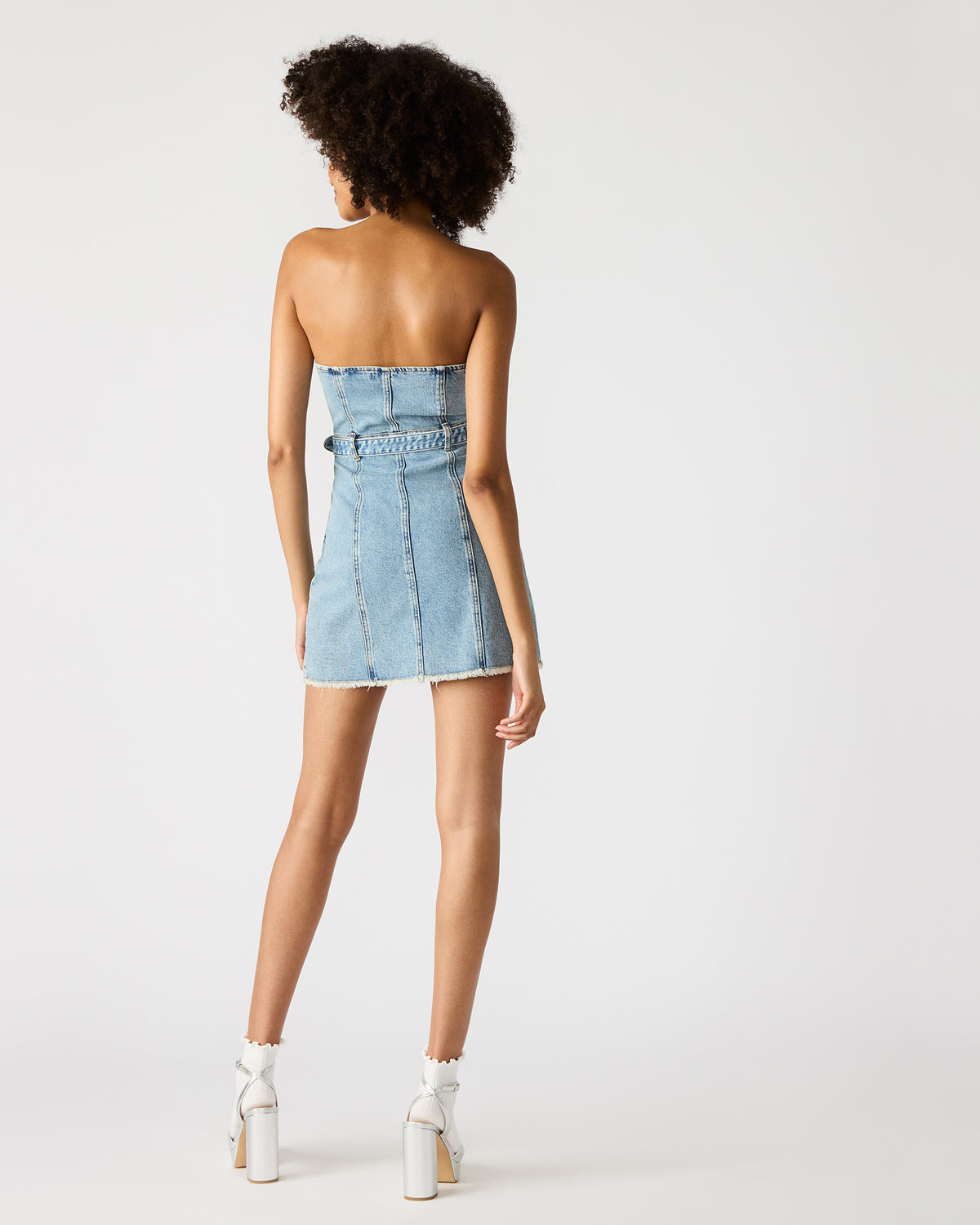 Steve Madden MATILDA Strapless Denim Mini Women's Dress