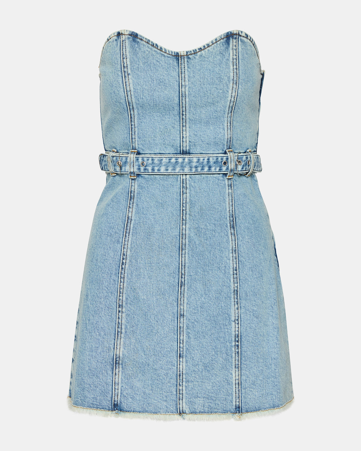 Steve Madden MATILDA Strapless Denim Mini Women's Dress
