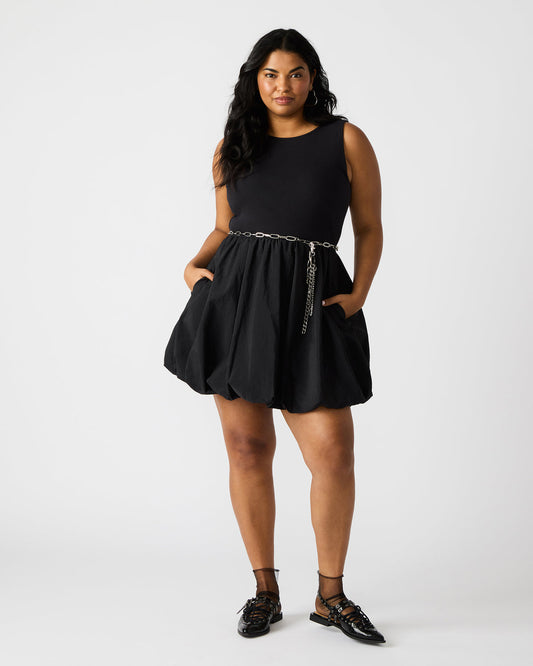 Steve Madden PALERMO Black Women's Mini Bubble-Hem Dress