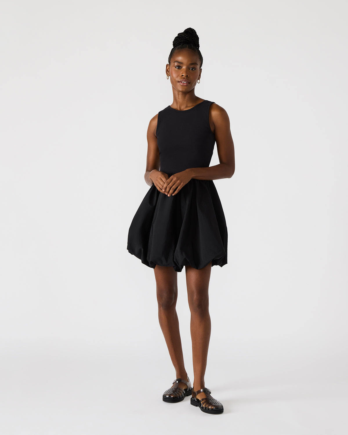 Steve Madden PALERMO Black Women's Mini Bubble-Hem Dress