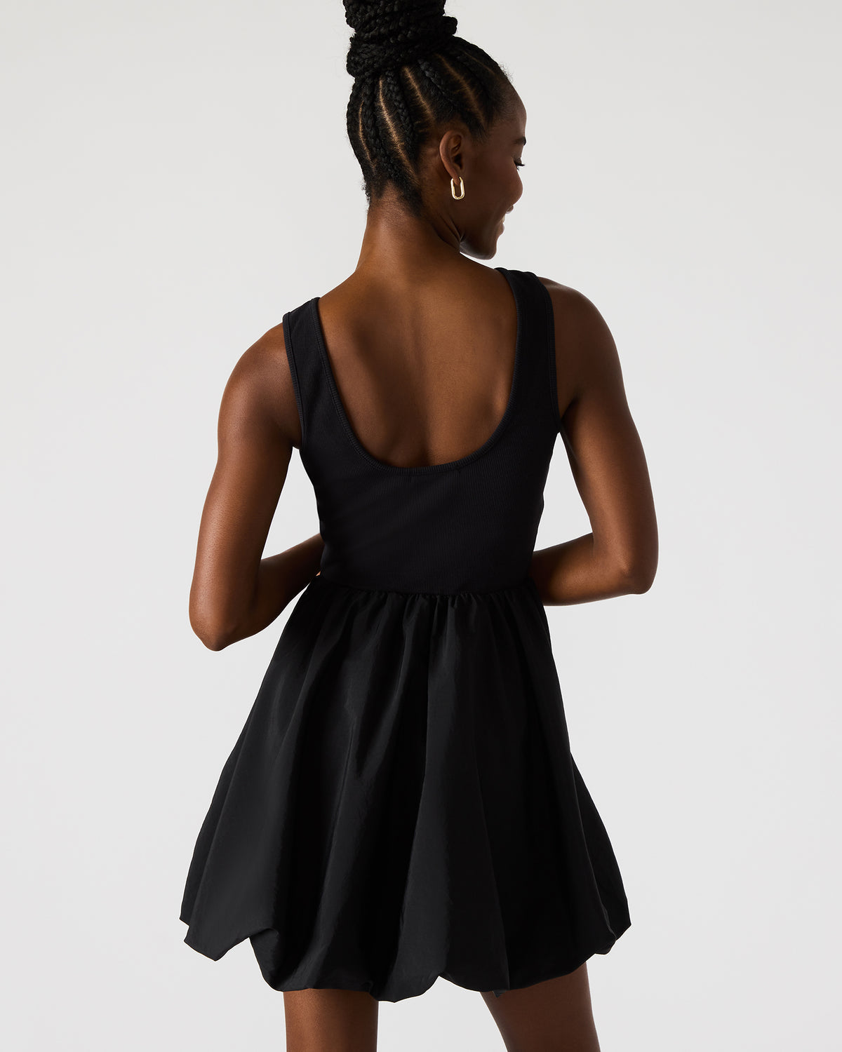 Steve Madden PALERMO Black Women's Mini Bubble-Hem Dress
