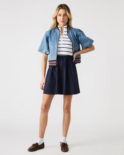 Steve Madden LYON Navy Women's Collared Sleeveless Flowy Dress