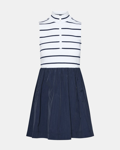 Steve Madden LYON Navy Women's Collared Sleeveless Flowy Dress