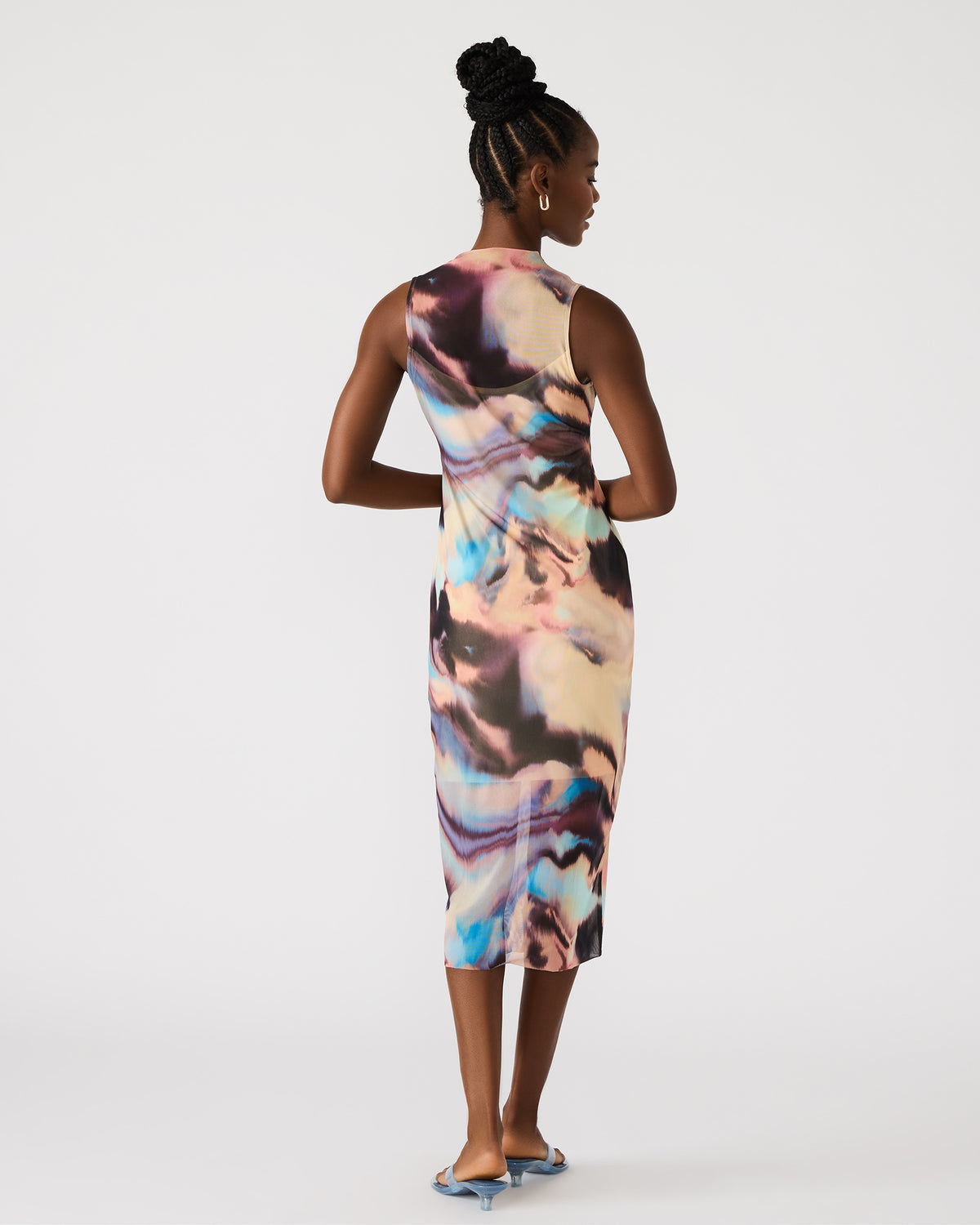 Steve Madden SIDRA Multi Women's Sleeveless Tie-Dye Midi Dress