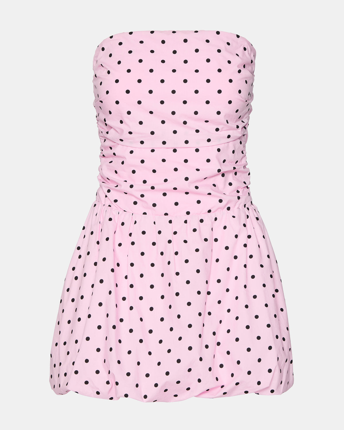 Steve Madden GIGI Pink Women's Strapless Mini Bubble-Hem Dress