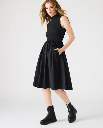 Steve Madden BERLIN White Women's Mock Neck Midi Dress