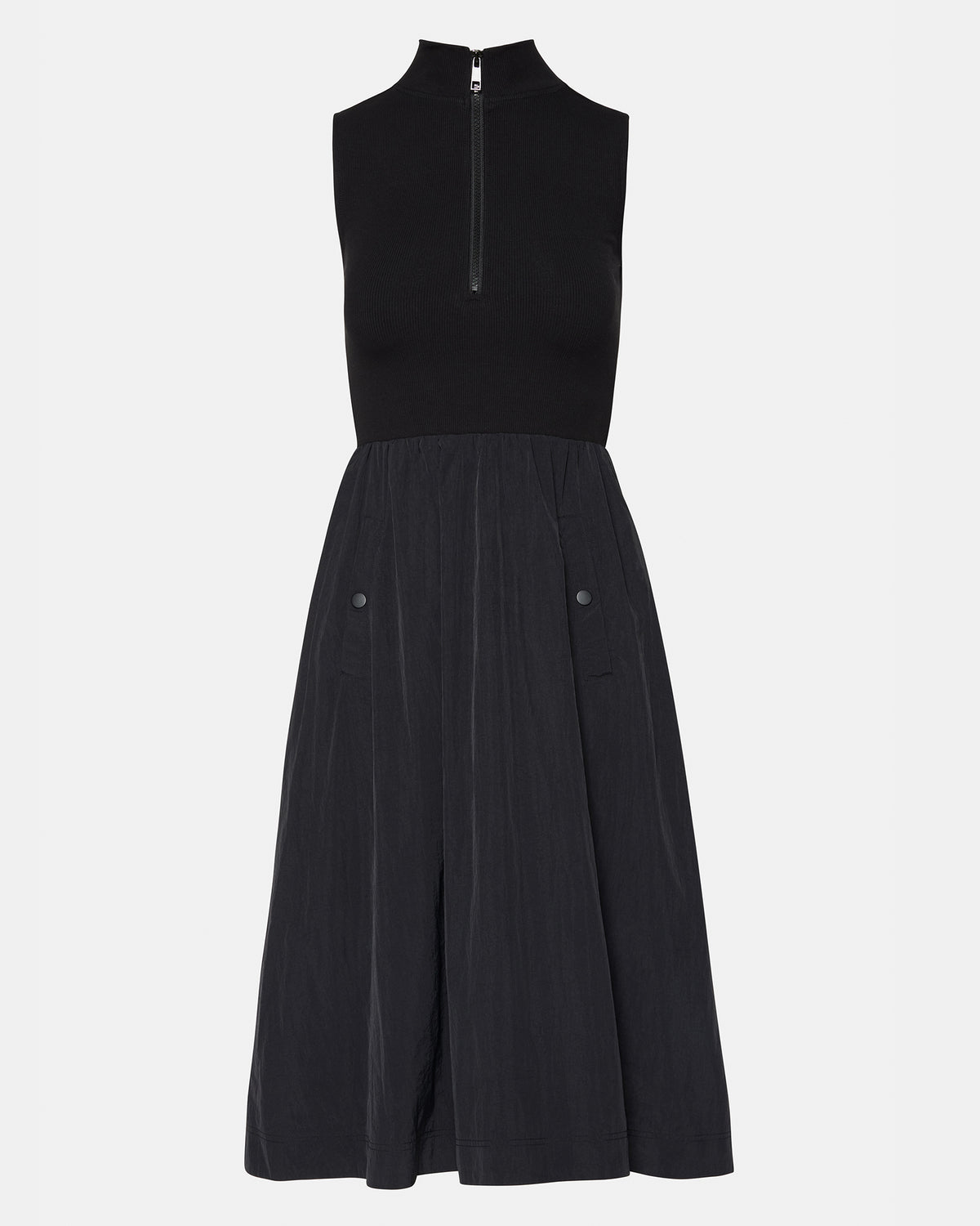 Steve Madden BERLIN White Women's Mock Neck Midi Dress