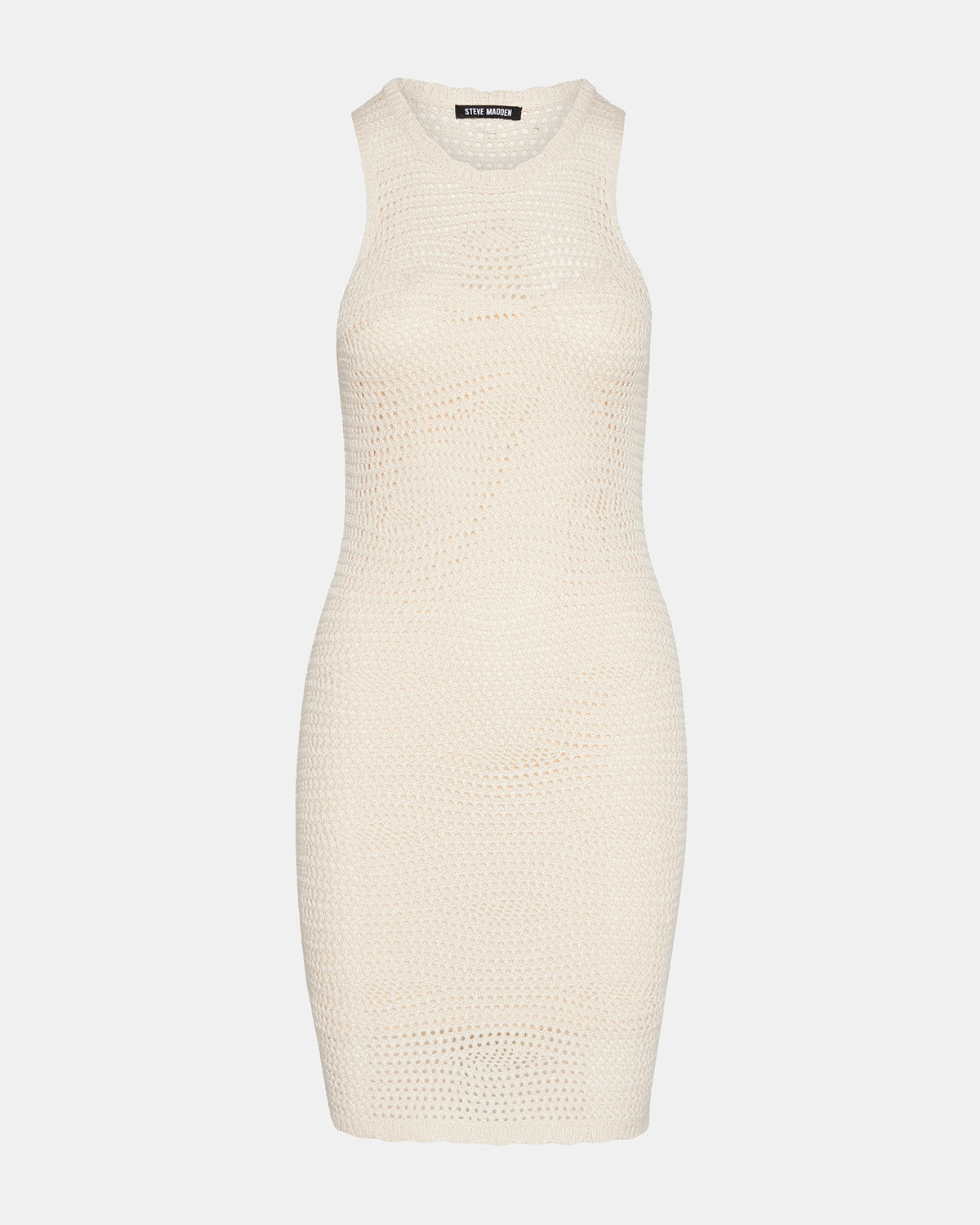 Steve Madden RONNIE Dress Beige | Women's Mini Crochet Sweater Dress