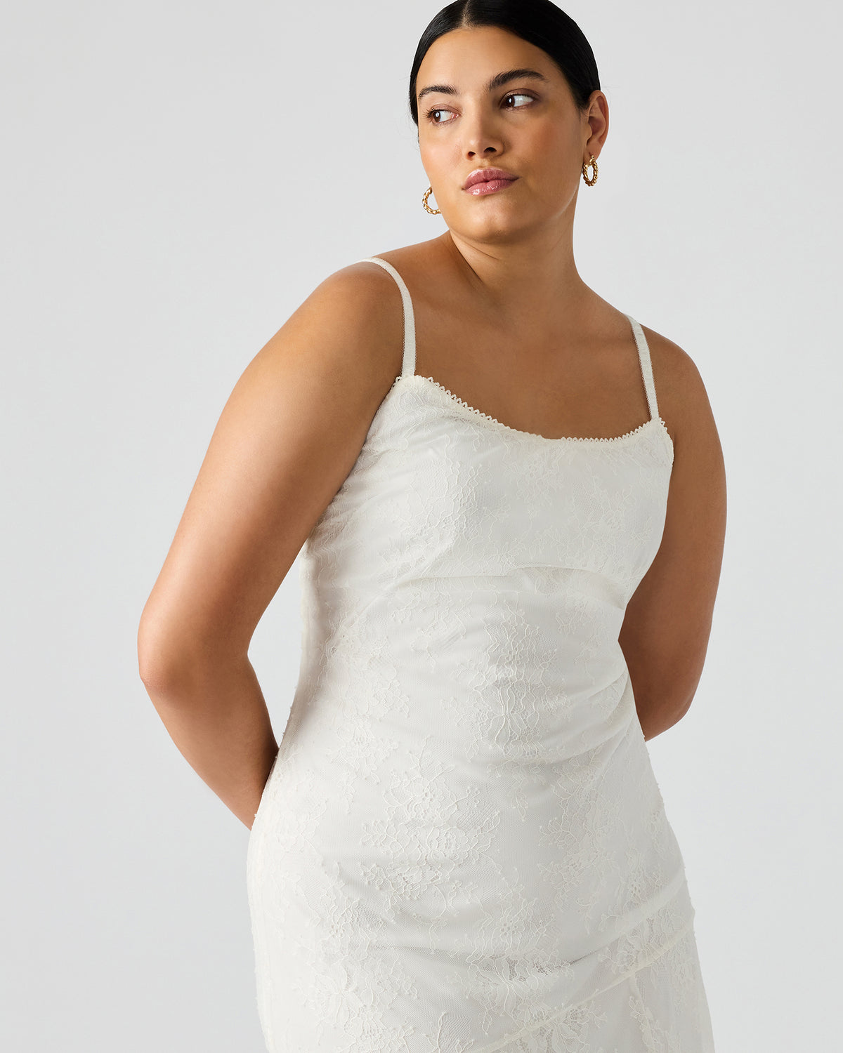 Steve Madden VEERA White Maxi Lace Flowy Women's Dress