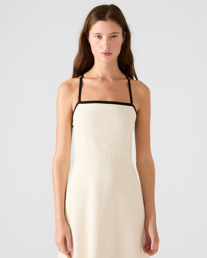 Steve Madden RIYAN Natural Women's Flowy Strappy Crossback Maxi Dress
