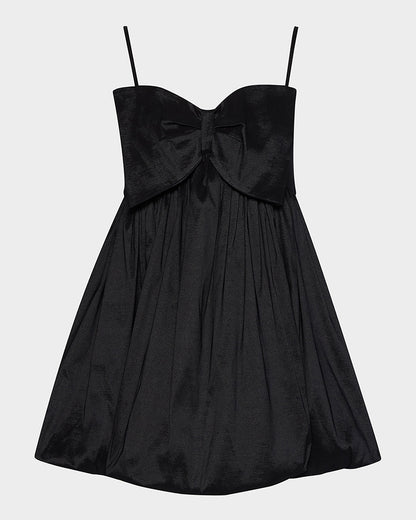 Steve Madden TOPANGA Dress Black | Women's Bow Front Bubble Dress