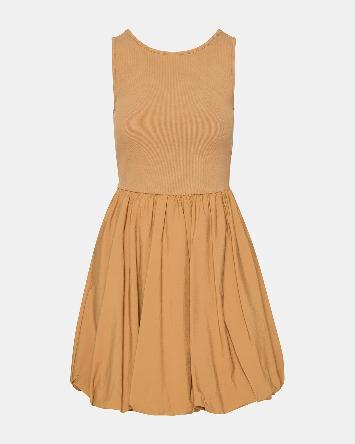 Steve Madden PALERMO Camel Women's Mini Bubble-Hem Dress